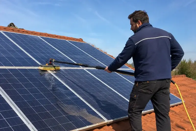 Nettoyage et entretien de panneaux solaires à la Grée-Saint-Laurent