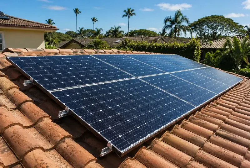 Installation de panneaux solaires à la Grée-Saint-Laurent